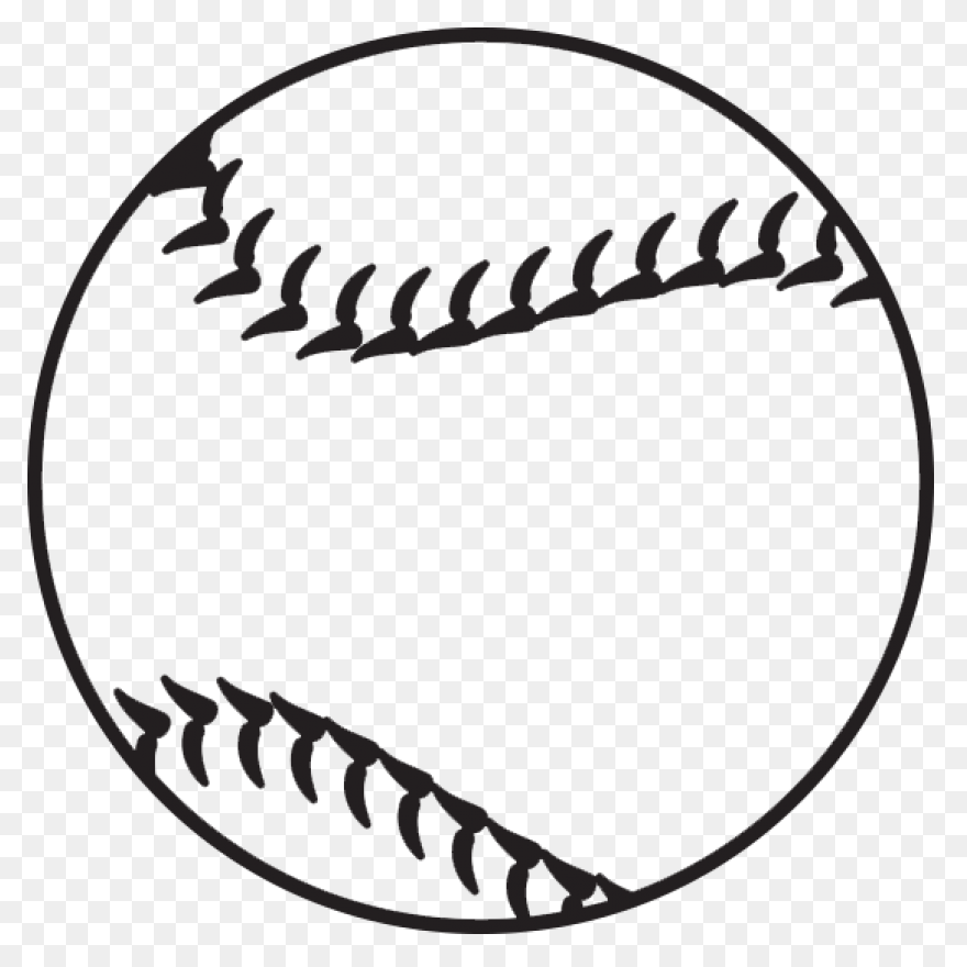 Black And White Softball Clipart - Softball