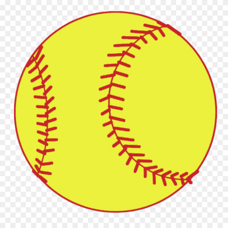 Black And White Softball Clipart - 