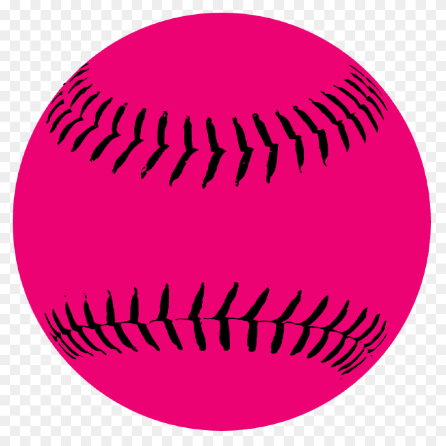 Black And White Softball Clipart - 