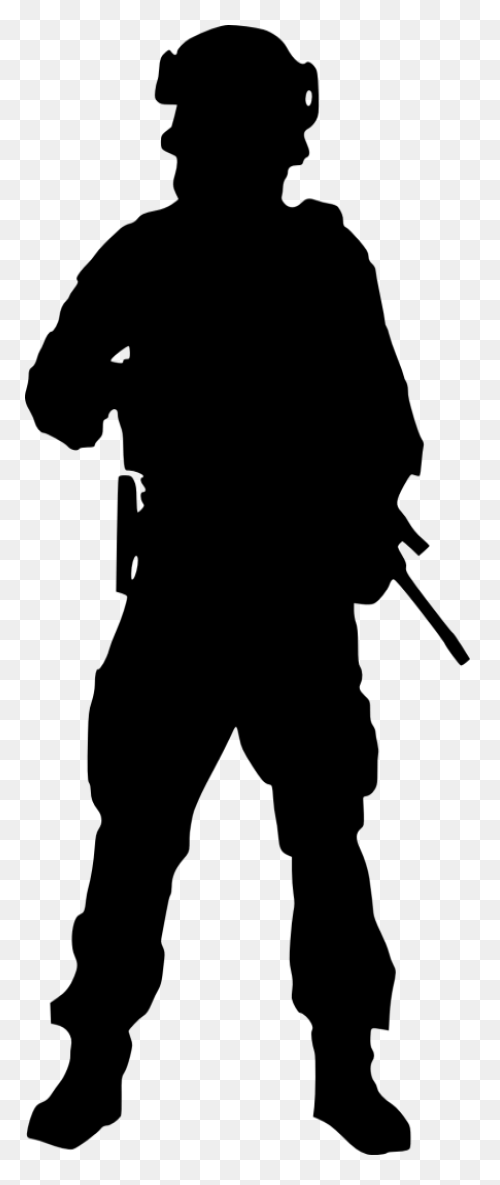 Soldier Silhouette Clipart - Soldie