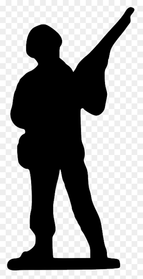 Soldier Silhouette Clipart - Soldie