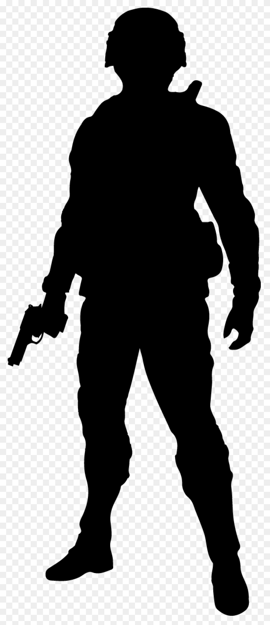 Soldier Silhouette Clipart - Soldie