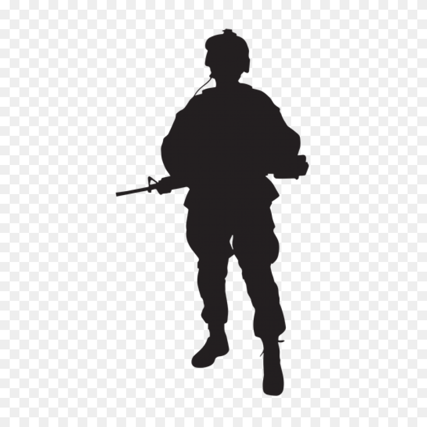 Soldier Silhouette Clipart - Soldie
