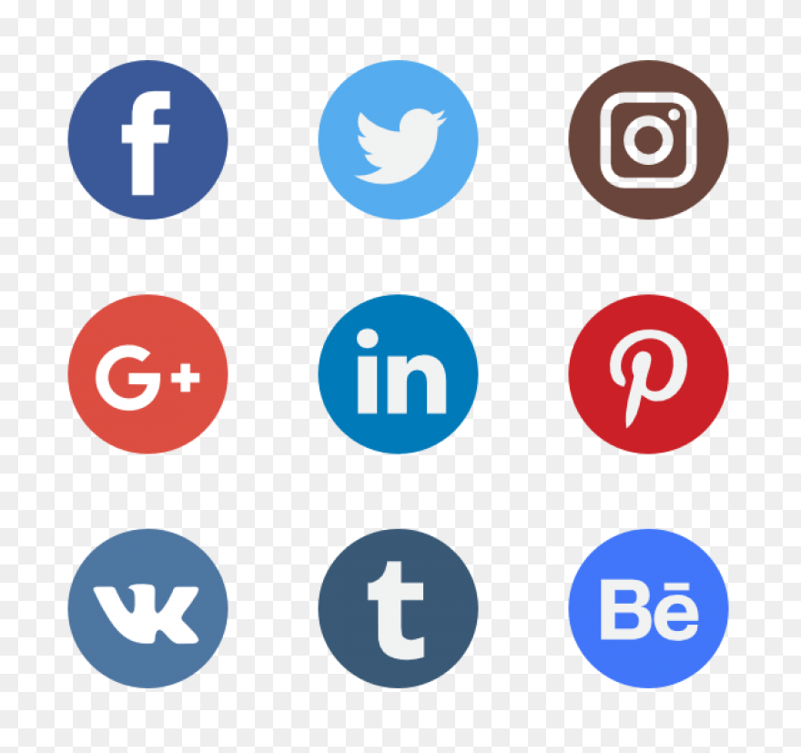 Social Media Icons Set Logo, Social