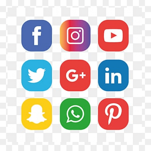 Social Media Icons Set Logo, Social