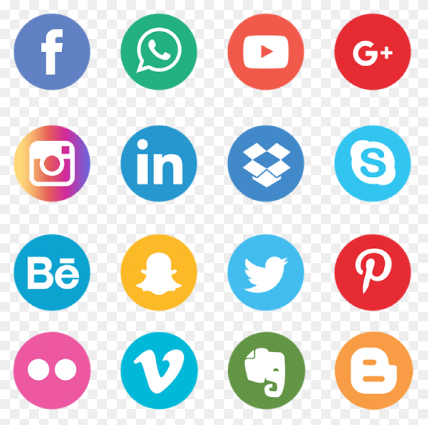Social Media Icons Set Logo, Social