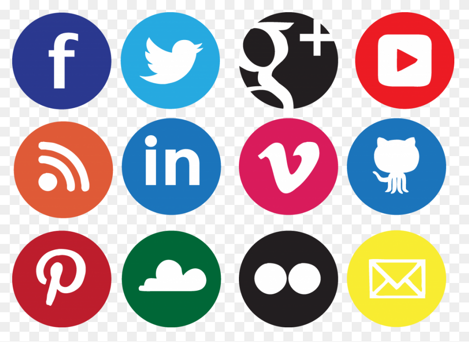 Social, Media, Icon, Set, Logo, Net