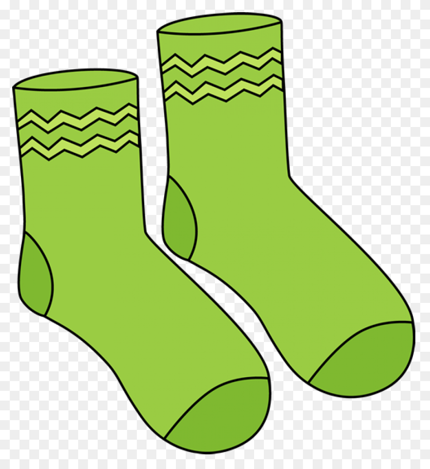 Pair Of Green Socks Clipart - Socks
