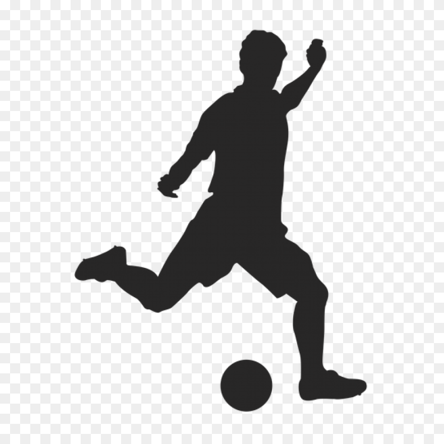Sport Football Player Silhouette Wall - Soccer Player