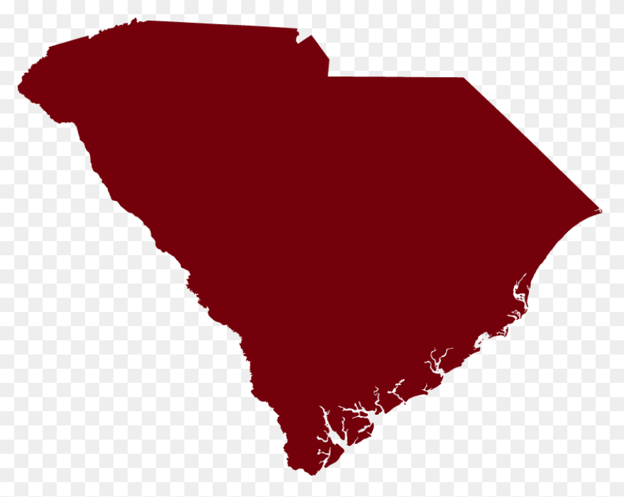 South Carolina Outline Rubber Stamp