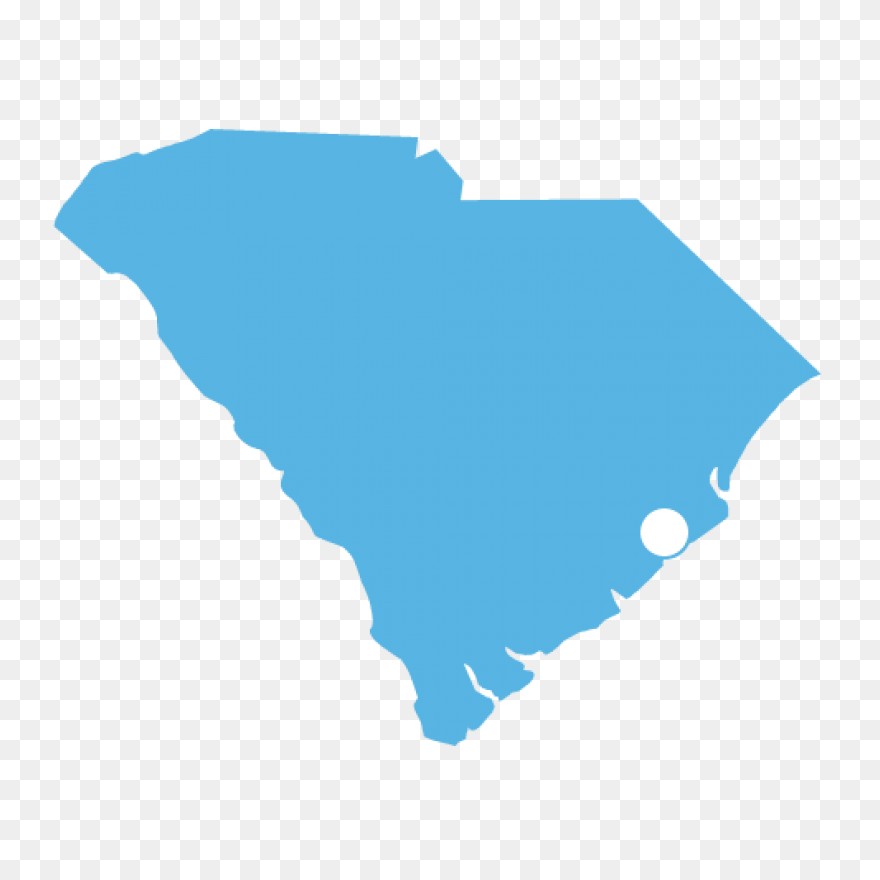 South Carolina Outline Rubber Stamp