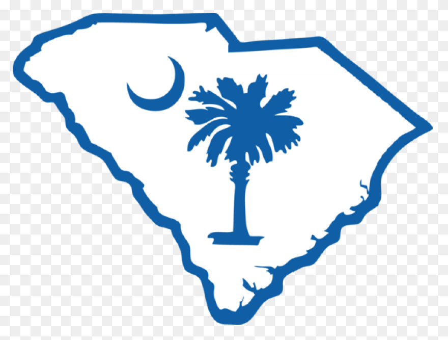 South Carolina Outline Rubber Stamp