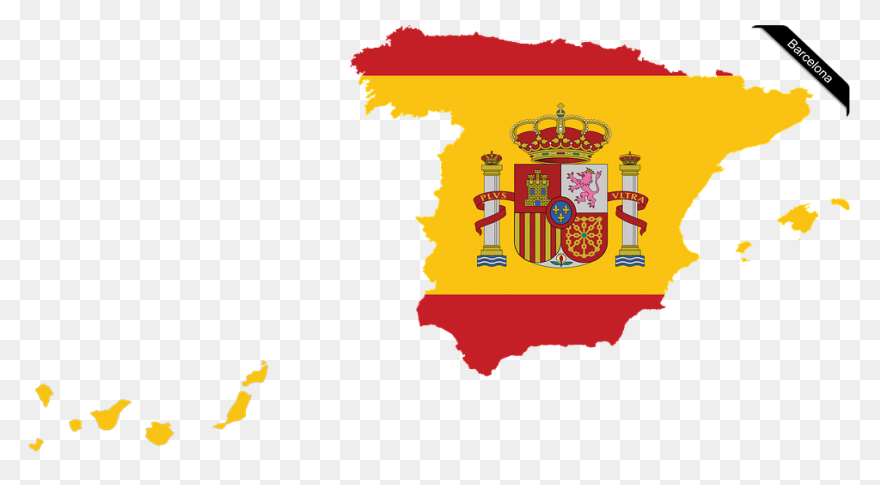 Spain Map Flag - Free Image On Clip