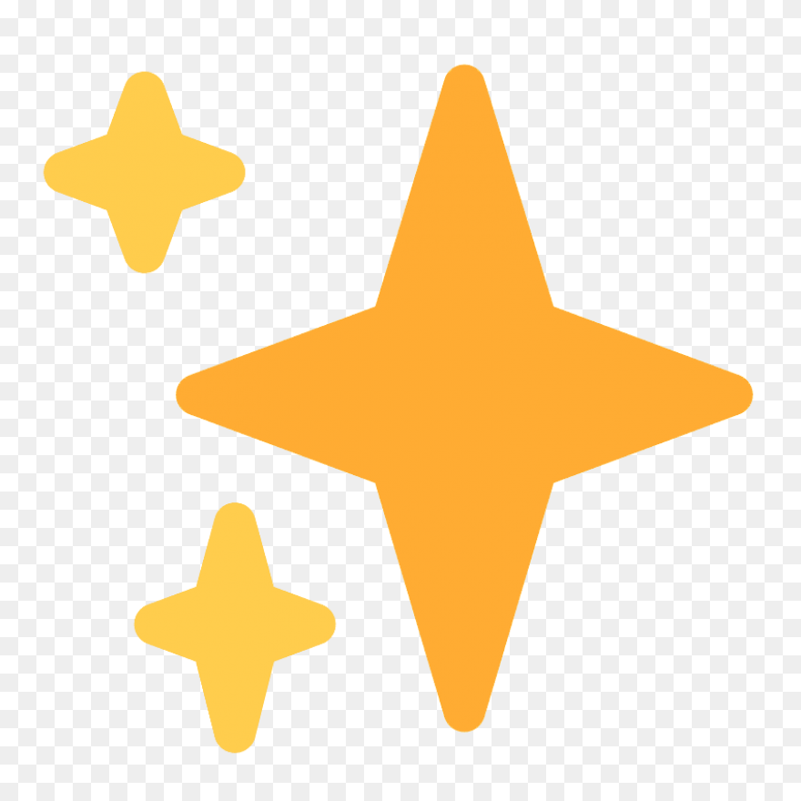 Sparkle Clipart Emoji - Transparent