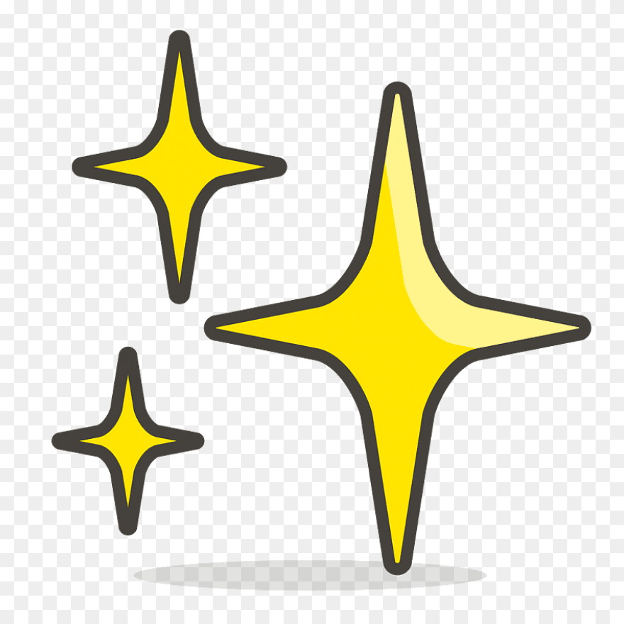 Sparkle Clipart Emoji - Transparent