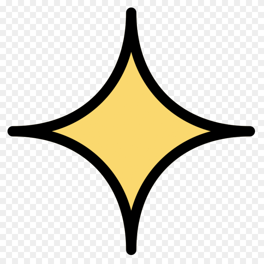 Sparkle Clipart Emoji - Transparent