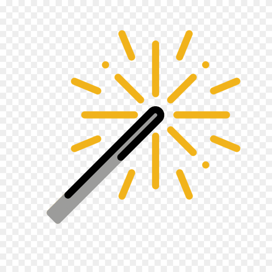 Sparkler Rubber Stamp Clipart - Ful