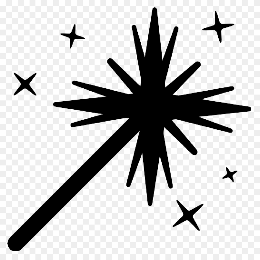 Sparkler Rubber Stamp Clipart - Ful