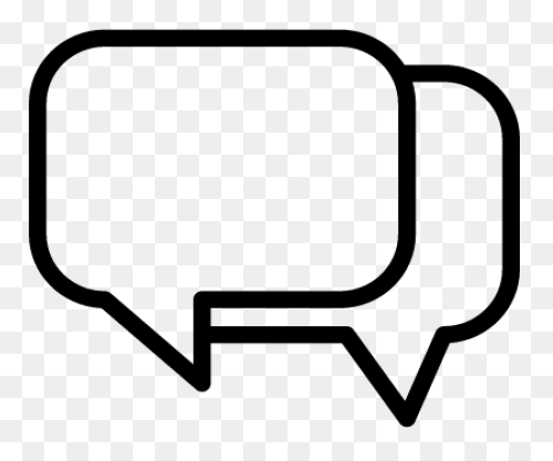 Speech Bubbles Conversation Black -