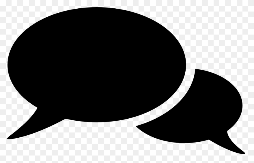 Speech Bubbles Conversation Black Free - Speech Bubble Vector