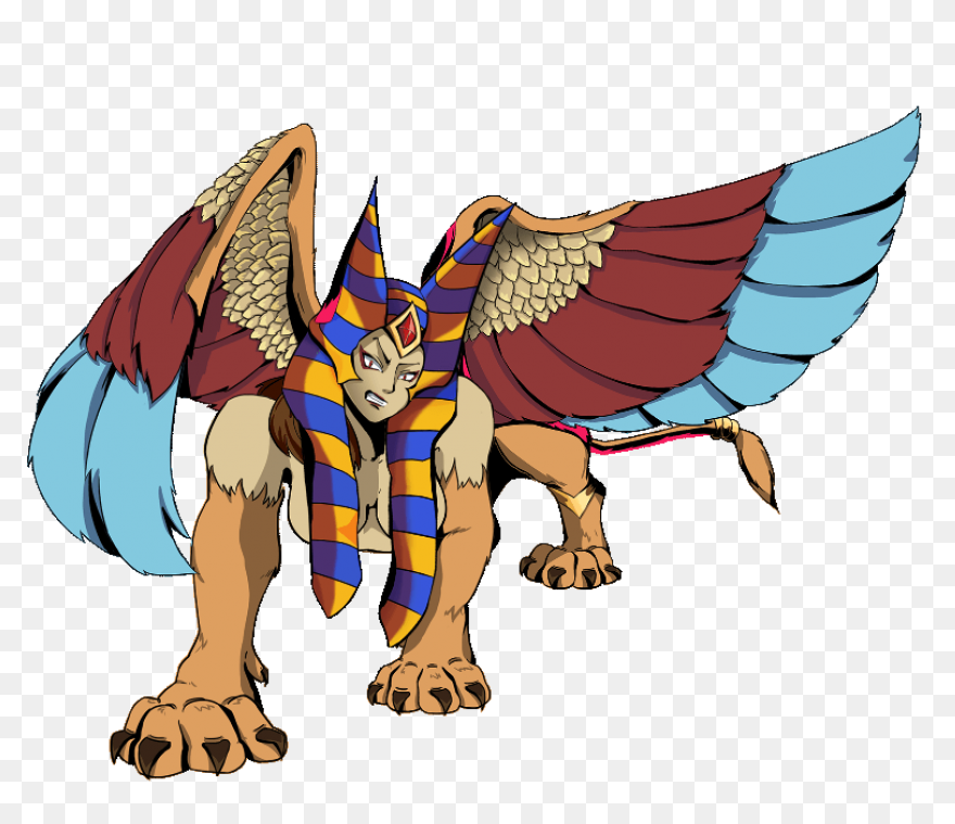 Egyptian Symbol Sphinx Hand Drawn T