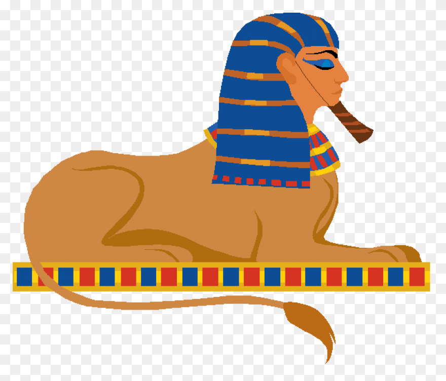 Egyptian Symbol Sphinx Hand Drawn T