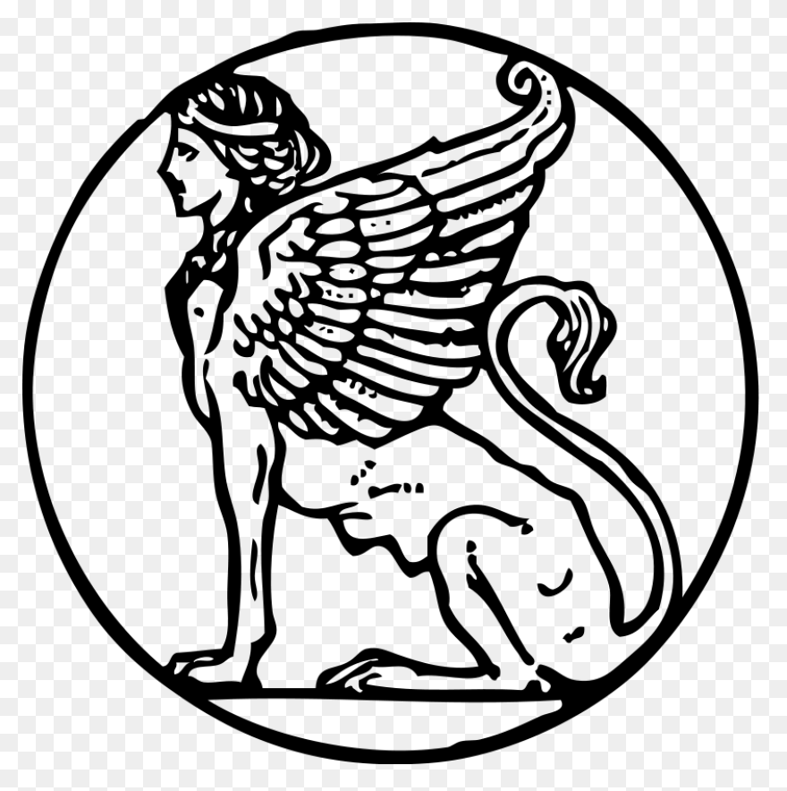 Egyptian Symbol Sphinx Hand Drawn T