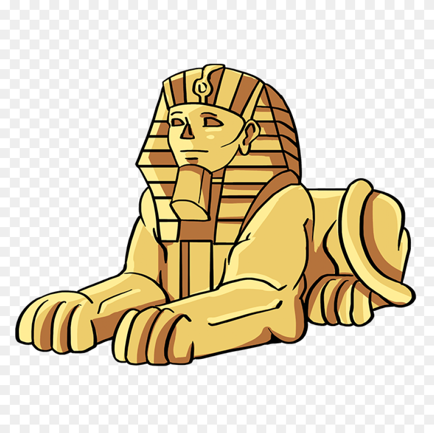 Egyptian Symbol Sphinx Hand Drawn T