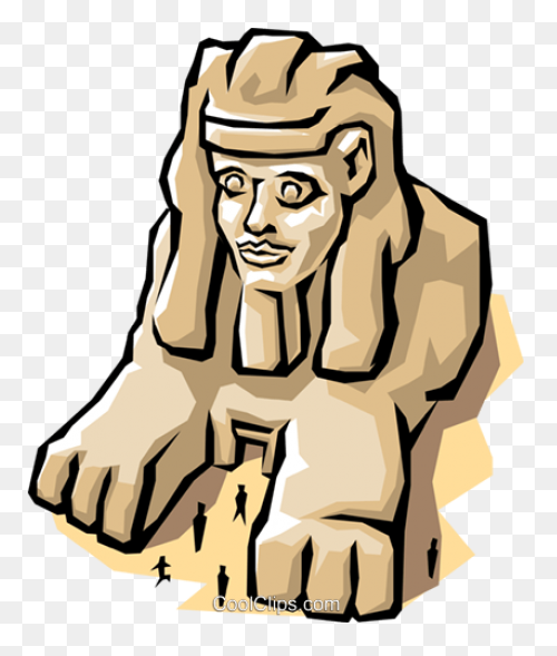 Egyptian Symbol Sphinx Hand Drawn T