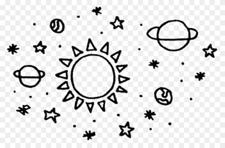  Space Clipart Black And - Space