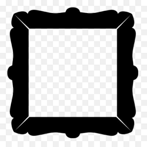 Gloss Transparent Black Frame Vecto