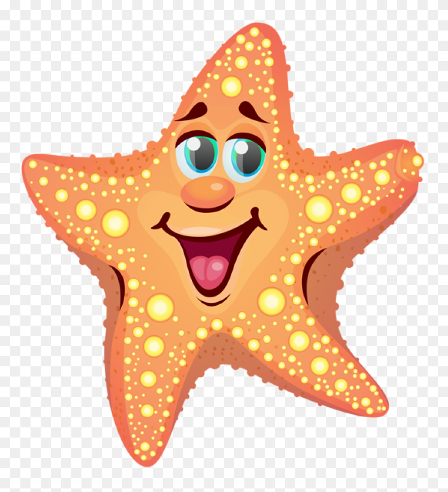 Ocean Starfish Cartoon Line Clipart