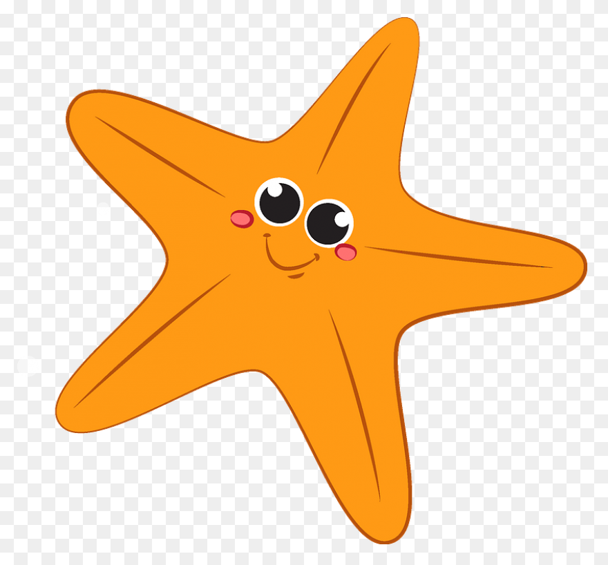 Ocean Starfish Cartoon Line Clipart