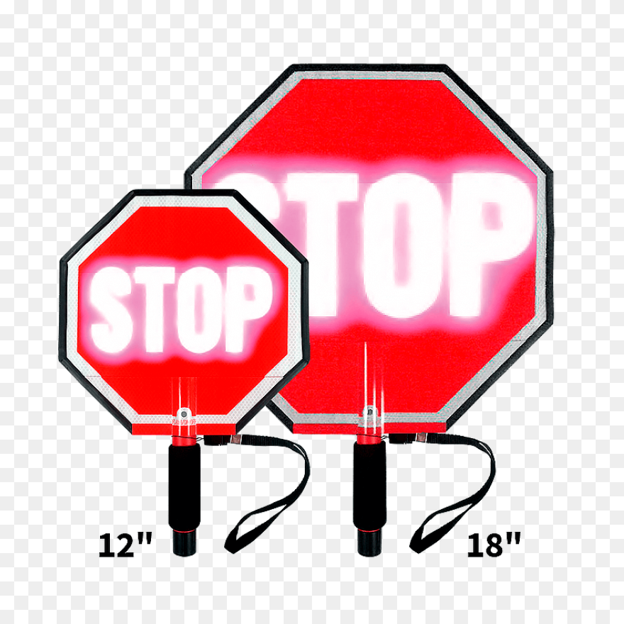 Stop/stop Flashing Led Hand Held - Stop