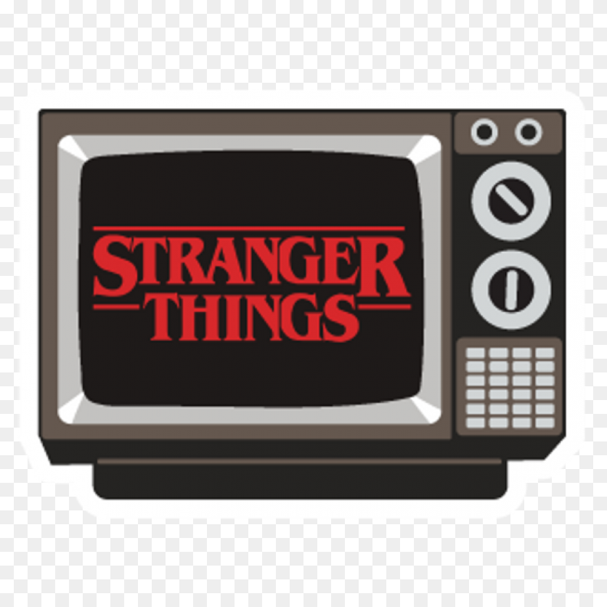 Retro Tv Stranger Things Sticker - Stranger Things
