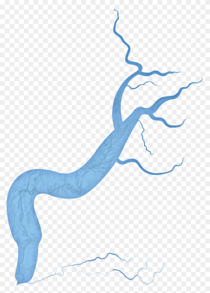 Mountain Stream With Trees Clipart 