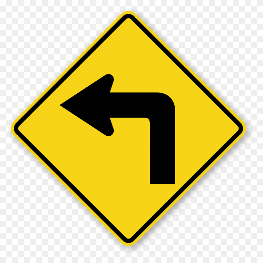 Identify Left Turn Lanes And - Street Sign