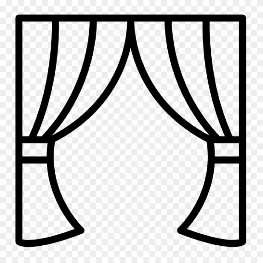 Black And White Theater Drapes - Stage