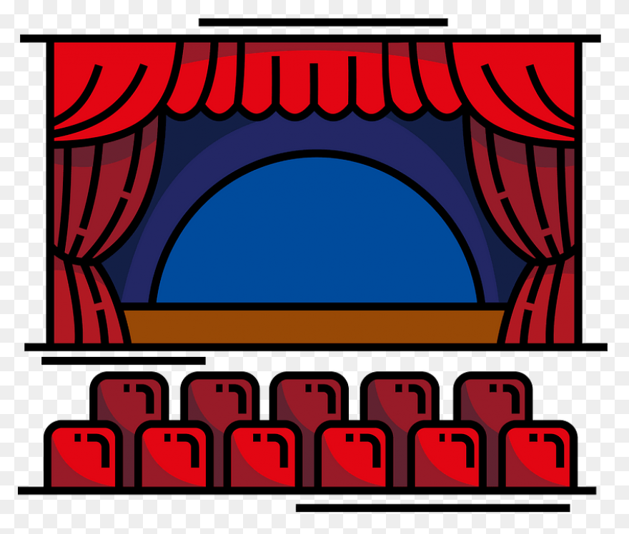 Black And White Theater Drapes And 