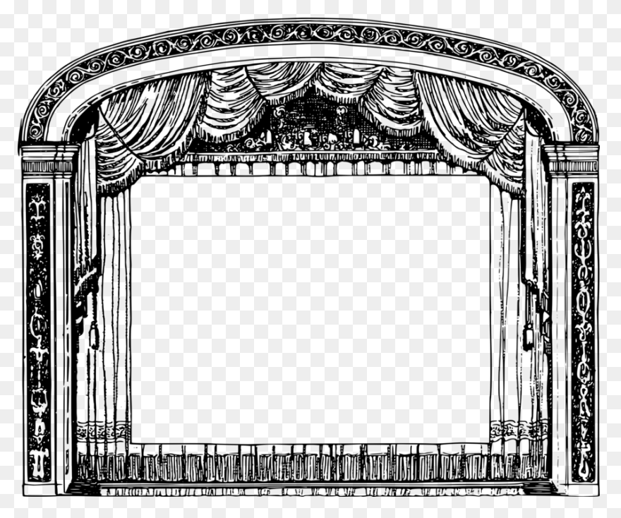 Black And White Theater Drapes And 