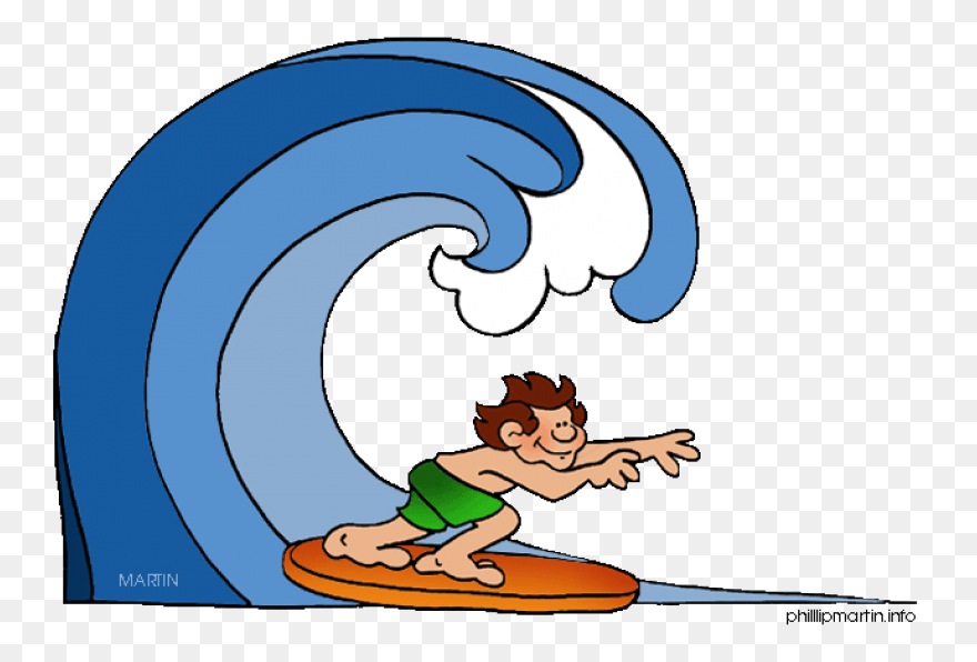 Girl Surfer Rides Surfboard - Vecto