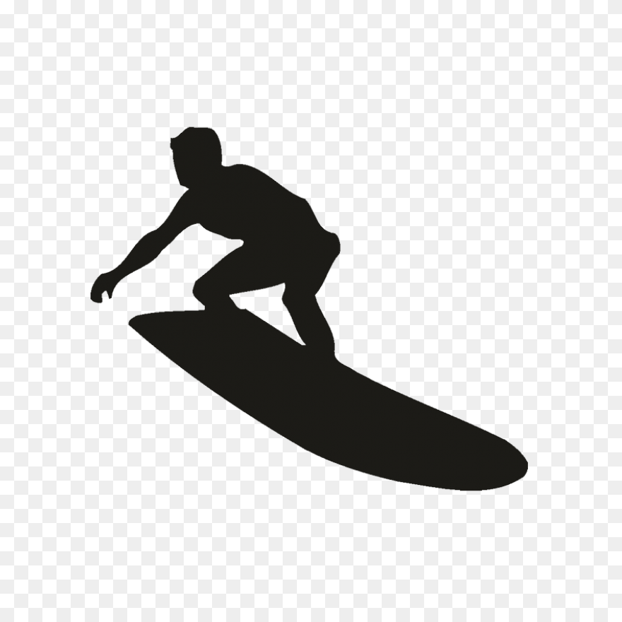 Girl Surfer Rides Surfboard - Vecto