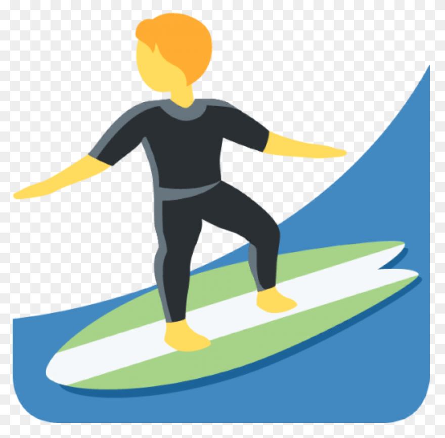 Girl Surfer Rides Surfboard - Vecto