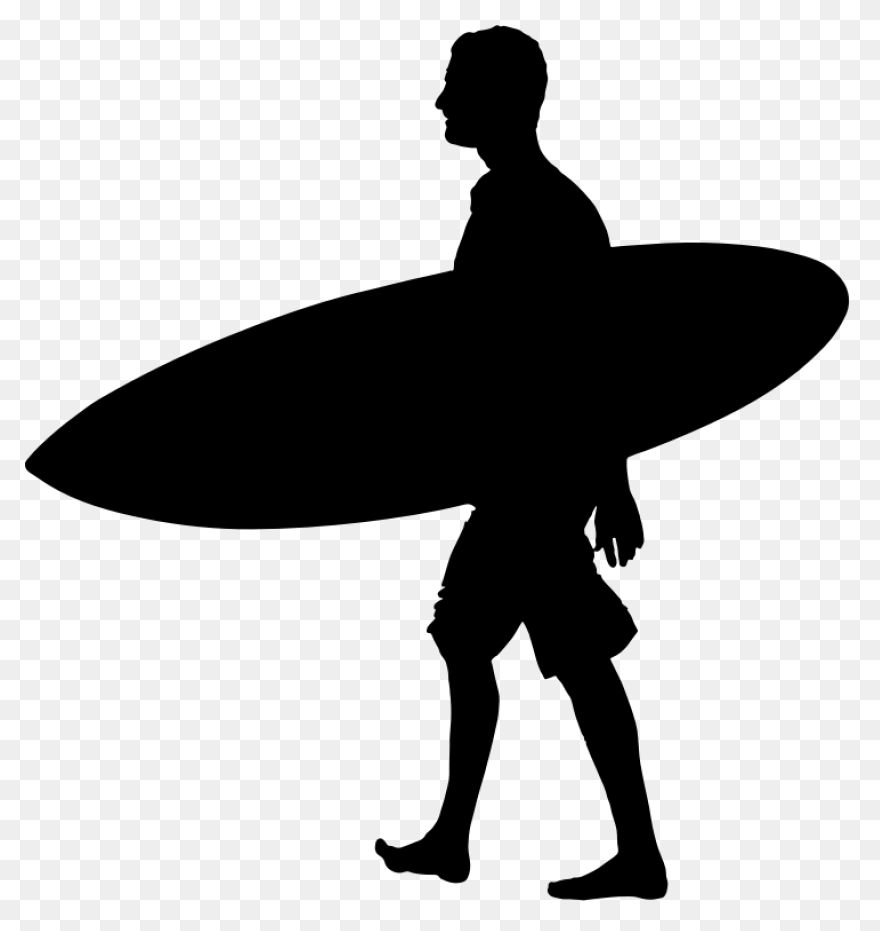 Surfing Silhouette Surfboard Clipart Surfing - Surfer