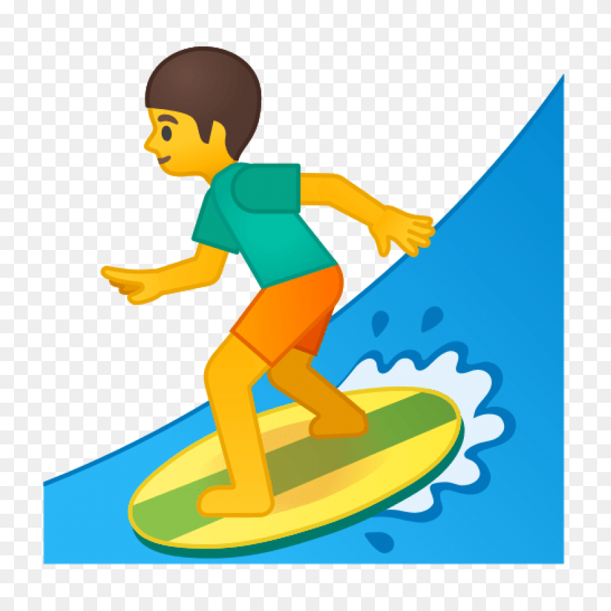 Girl Surfer Rides Surfboard - Vecto