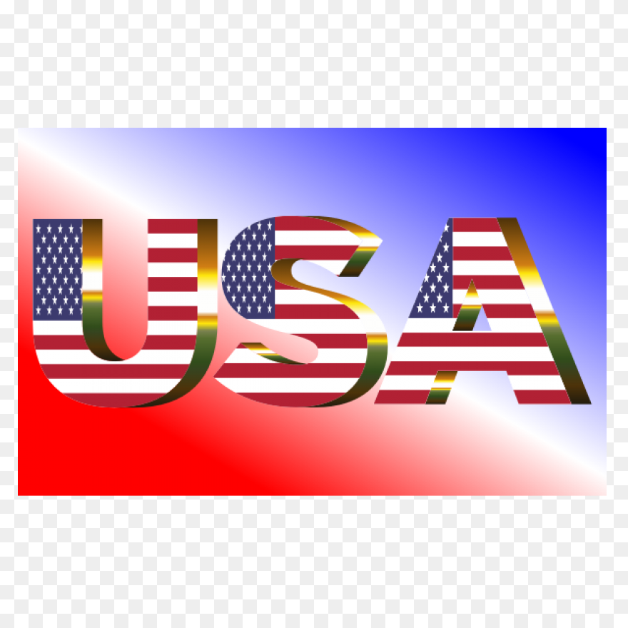 Usa Flag Typography Sun Glare No Ba