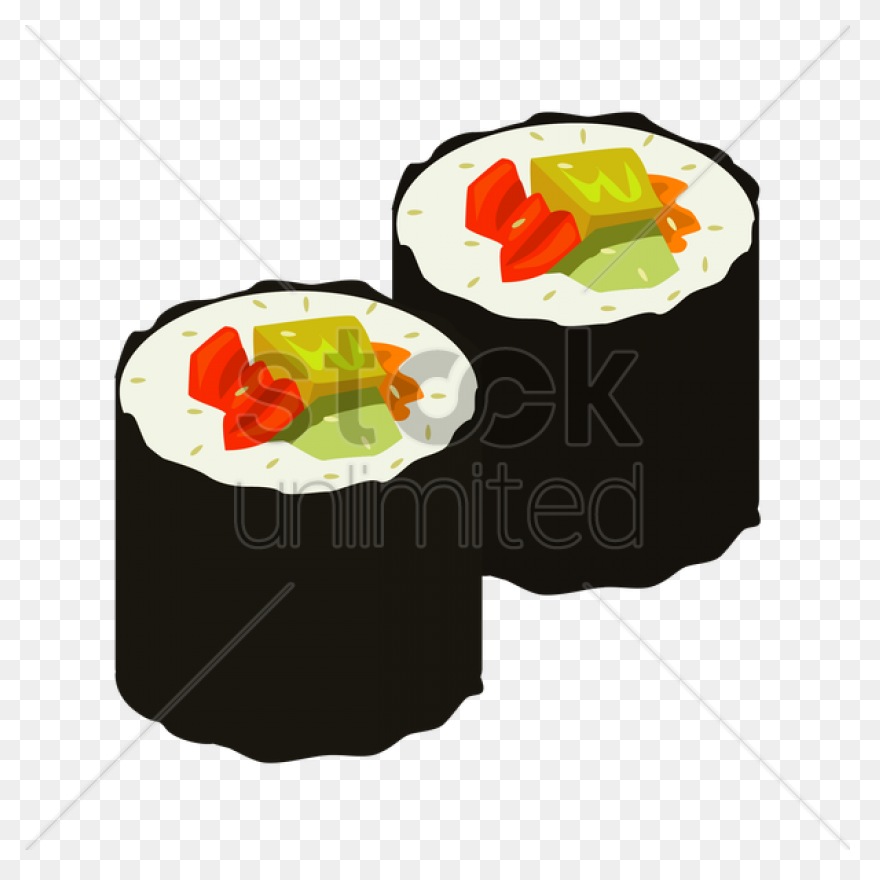 Sushi Roll Vector Clipart Asian - Sushi