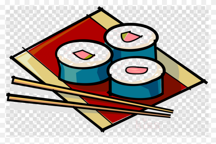Sushi Roll Vector Clipart Asian Cui