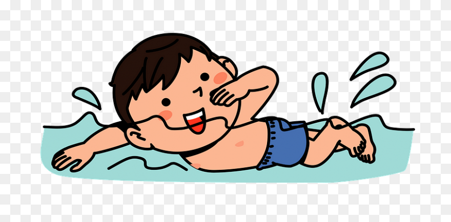 A Kid Swimming Clipart Transparent 