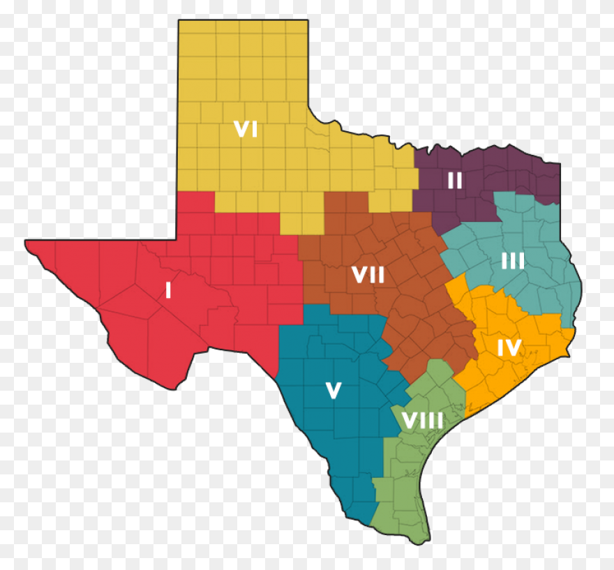 Find Your Region Gear Up - Texas Map